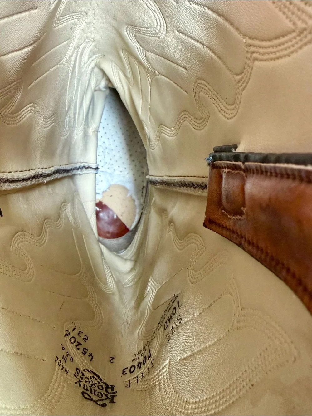 Kenny Rogers Leather Western Cowboy Boots Brown Men’s 10.5 D Rodeo Vintage